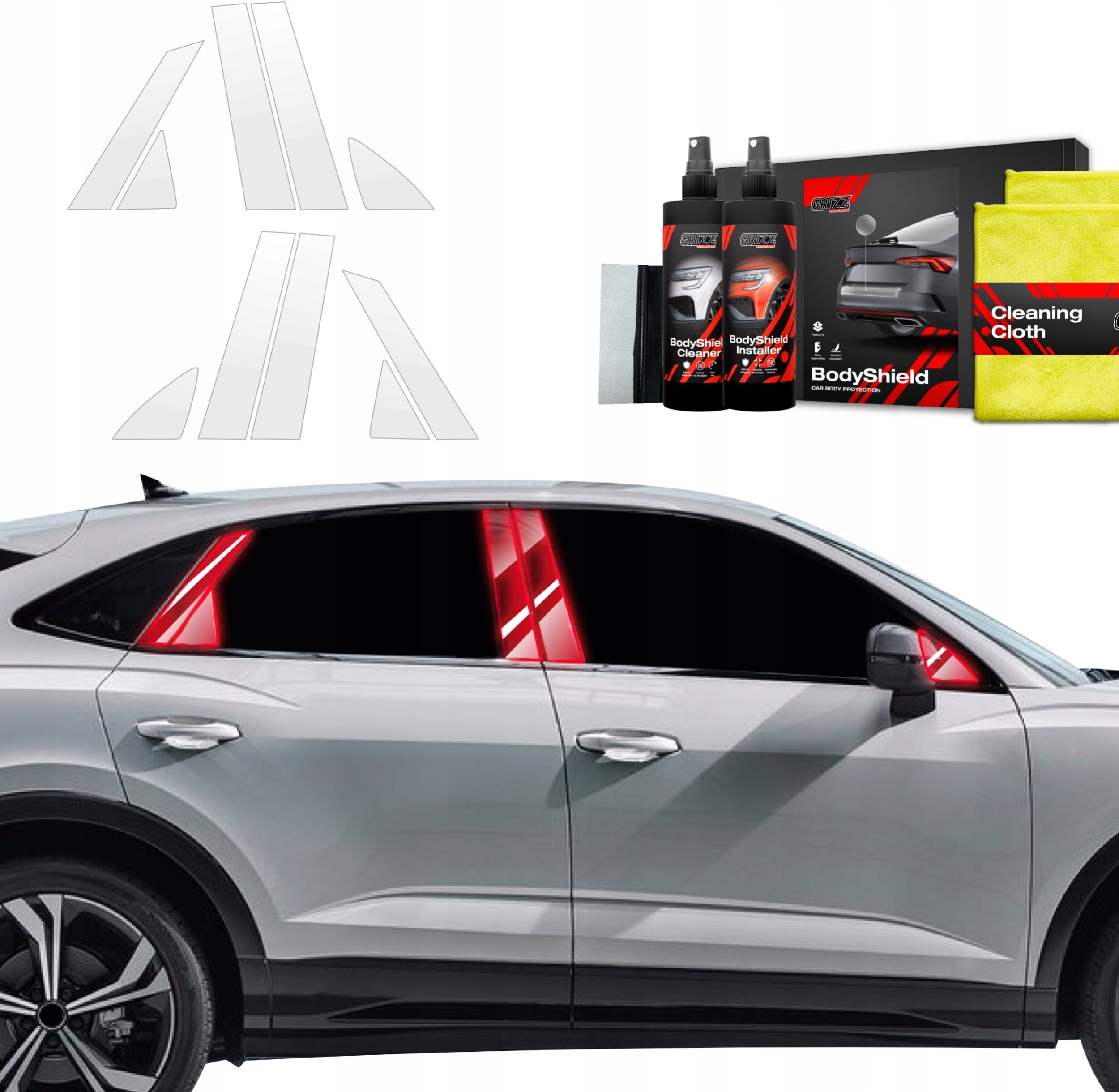 GrizzGlass  słupki GrizzGlass BodyShield do Audi